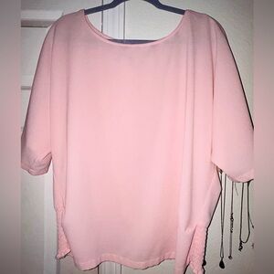 New York & Company Light Pink Blouse